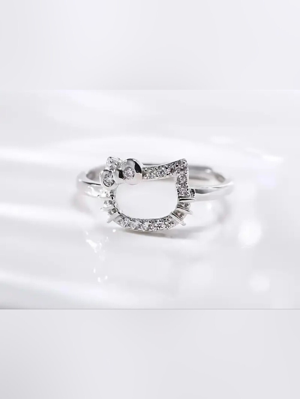 Silver Tone Hello Kitty Adjustable Ring ITEM AVAILABLE 5/22/26
